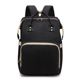 Portable Folding Crib Mommy Bag (Color: Black)