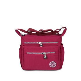 Zhuo cool new handbag new shoulder bag lady cross waterproof nylon bag bag factory direct (Color: Red)